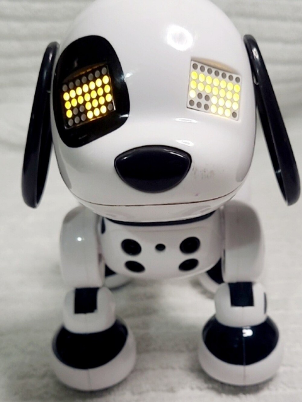 Spin Master Interactive Robot Dog LED Eyes Electronic Black And White PuppyWorks